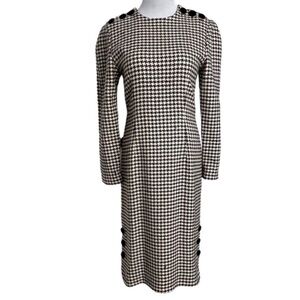 80’s Vintage Nipon boutique houndstooth wool dress